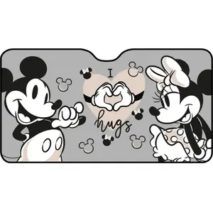 Tataway Pare-soleil avant pour voiture garçons filles Mickey Mouse 130x70cm, graphismes Mickey Minnie fond bleu pas cher