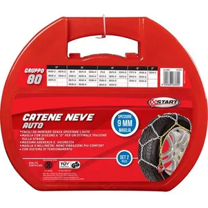START Lot de 2 chaînes à neige pour voiture - 9 mm - groupe 80 pas cher