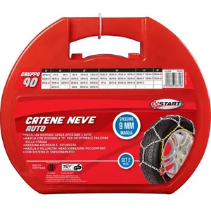 START Jeu de 2 pièces chaînes à neige voiture - 9 mm - groupe 90 pas cher