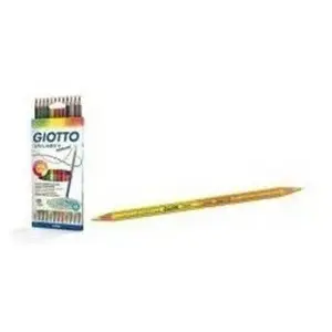 OMYACOLOR Giotto - Stilnovo Bicolor - Étui de 12 crayons de pas cher
