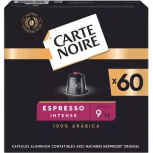 Capsules CARTE NOIRE Espresso N9 Intense Mega format x60 pas cher