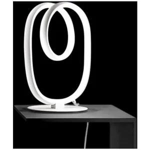 Diva - Lampe de table LED dimmable - Aluminium blanc satiné, diffuseur... pas cher