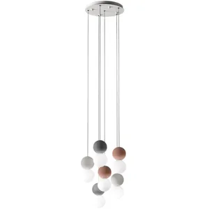 Plafonnier Luna en métal blanc 47,5x40cm, 3 lumières GX53 max 3x8W, design rond moderne, ampoules non fournies pas cher