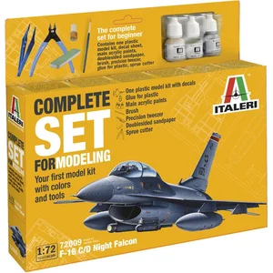 1:72 Italeri 72009 F-16 C/D Night Falcon - Complete Set - Starter Kit ...
