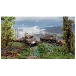 1:72 Italeri 7518 M4A3 75mm Sherman Tank - 2 fast assembly kits Plastic Modelbouwpakket pas cher