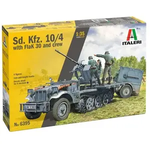 Italeri - Maquette Half-track : Sd.Kfz.10/4 avec FlaK 30 et figurines pas cher