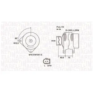 Dynamo / Alternator MQA1757 Magneti Marelli pas cher