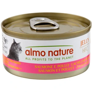 Almo Nature 6 x 70 g pour chat - HFC saumon, poulet (en gelée) pas cher