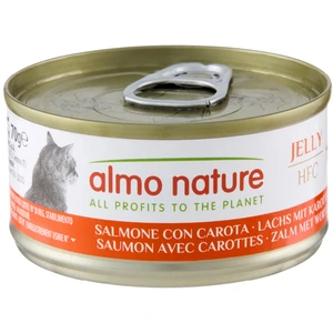 Almo Nature 6 x 70 g pour chat - HFC saumon, carottes (en gelée) pas cher