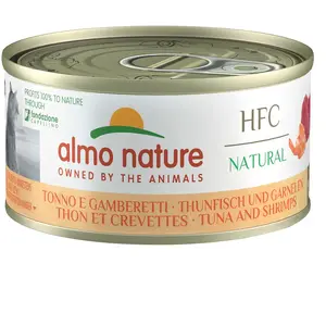 Almo Nature 6 x 70 g pour chat - HFC Natural thon, crevettes pas cher