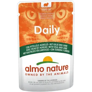 24x70g Daily Menu Almo Nature Boîtes Pour Chat Au Poulet/Boeuf pas cher