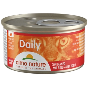 6x85g Daily Menu Almo Nature bouchées au boeuf - Pâtée pour chat pas cher