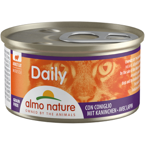 6x85g Daily Menu Almo Nature mousse au lapin - Pâtée pour chat pas cher