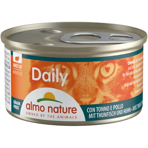 6x85g Daily Menu Almo Nature mousse au thon & poulet - Pâtée pour chat pas cher