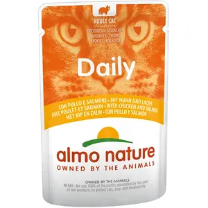 24x70g Poulet / Saumon Almo Nature Daily Menu - Nourriture Pour Chat pas cher