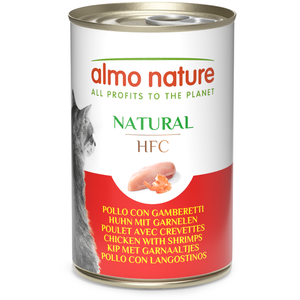 6x140g HFC Almo Nature, poulet, crevettes - Pâtée pour chat pas cher
