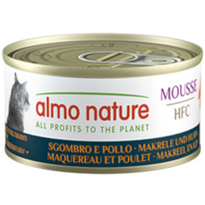 Almo Nature HFC Mousse 6 x 70 g pour chat - maquereau, poulet pas cher