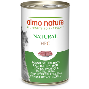 5x140g thon du Pacifique Natural HFC Almo Nature pour chat + 1 boîte offerte ! pas cher