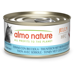 Sparpaket: 24x70g Almo Nature HFC Jelly Thunfisch mit Bernsteinmakrele Katzenfutter nass pas cher