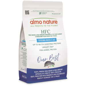 Almo Nature HFC Kattenvoer Droog Adult Zeebaars & Zeebrasem - 1,2 kg pas cher