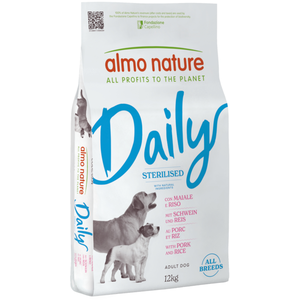 Lot économique : 2x 12 kg Almo Nature Daily all Breeds porc et riz nourriture pour chien sèche pas cher