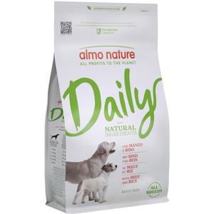 1,2 kg Almo Nature Daily all Breeds Boeuf et Riz nourriture pour chien sèche pas cher