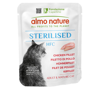 Almo Nature HFC Sterilised 6 x 50 g pour chat - filet de poulet pas cher