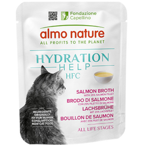 Almo Nature HFC Hydration Help 6 x 50 g pour chat - bouillon de saumon... pas cher