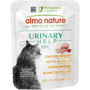 Almo Nature HFC Urinary Help 6 x 50 g pour chat - blanc de poulet, cranberries pas cher