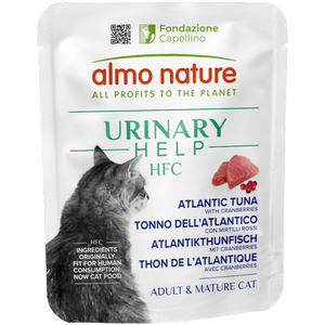 Almo Nature HFC Urinary Help 6 x 50 g pour chat - thon de l'Atlantique, cranberries pas cher