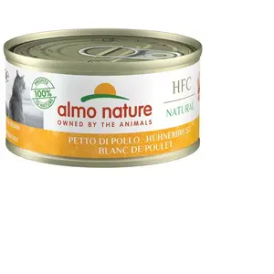 almo nature HFC Natural Lot de 24 boîtes de 70 g de nourriture humide pour chat avec poitrine de poulet pas cher