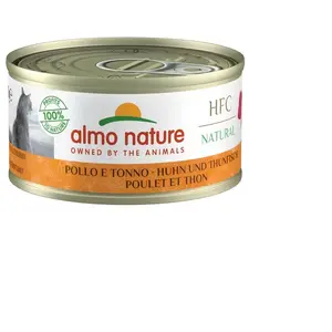 Almo Nature - HFC Natural avec Poulet et Thun - Nourriture Humide pour Chat Adulte: 24 boîtes de 70g pas cher