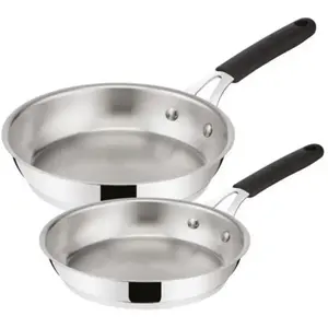Lagostina Lot de 2 poêles inox 24/28cm - 012896600002
