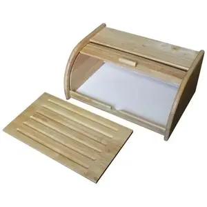 Metaltex Boîte à pain + planche à découper en hévéa pas cher