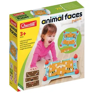Quercetti Devinez La Face De L´animal 12 Animaux Jeu De Puzzle pas cher