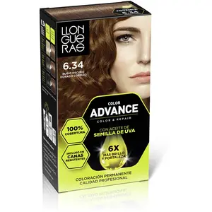 Llongueras Color Advance #6,34-rubio oscuro dorado cobrizo pas cher