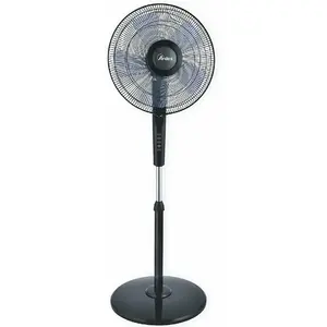Ardes AR5S41PBT Style Touch 41PBT Ventilateur sur pied rond 5 pales 40 cm, hauteur 150 cm, 3 niveaux de vitesse, télécommande et minuteur, commandes tactiles, écran LED, noir