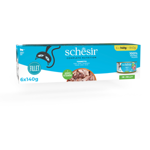 Schesir Complete Nutrition Filet en gelée 6 x 140 g pour chat - thon pas cher