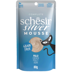 Schesir Silver Mousse 12 x 80 g pour chat   poulet pas cher