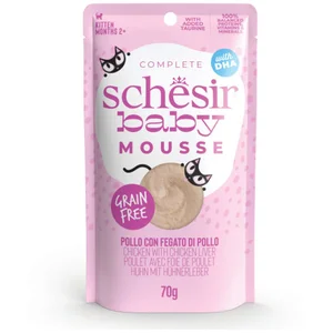 Schesir Baby Mousse 12 x 70 g pour chaton - poulet, foie de poulet pas cher