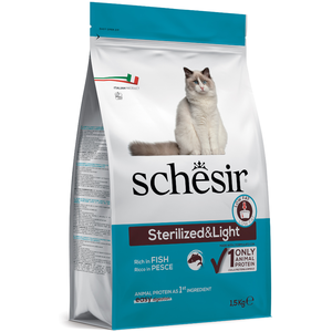 Comparateur de prix : Schesir Sterilized poisson pour chat - 1,5 kg
