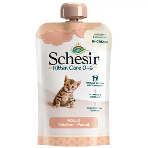 Schesir Kattenvoer Kitten 0-6 Kip in Cream 150 gr pas cher