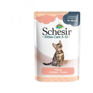 Aliments humides pour Chats AGRAS DELIC Schesir Chat sasz.85g Poulet Chaton en Gelée pas cher