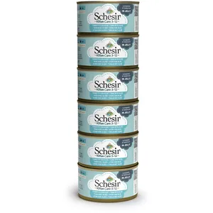 Schesir en gelée 6 x 85 g pour chat - Kitten thon, aloe pas cher