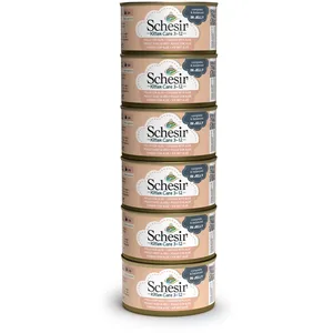 Schesir en gelée 6 x 85 g pour chat - Kitten filet de poulet, aloe pas cher