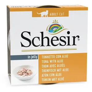 6x85g Schesir en gelée thon, aloe - Pâtée pour chat pas cher