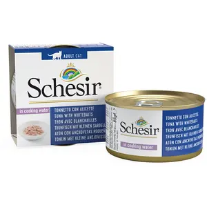 Schesir 1 x 70 g / 75 g / 85 g pour chat - Natural, riz : thon, petits anchois, 85 g pas cher