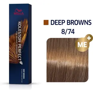 Colorations d'oxydation avec ammoniaque 8-74 : Blond Marron Cuivré 60ml, Wella, Femme pas cher