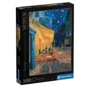 Puzzle Clementoni - Vincent Van Gogh : Terrasse de café la nuit, 1000 pièces