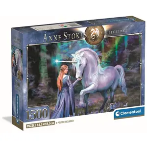 Clementoni Compact 1500 pièces - Anne Stokes - Bluebell wood pas cher